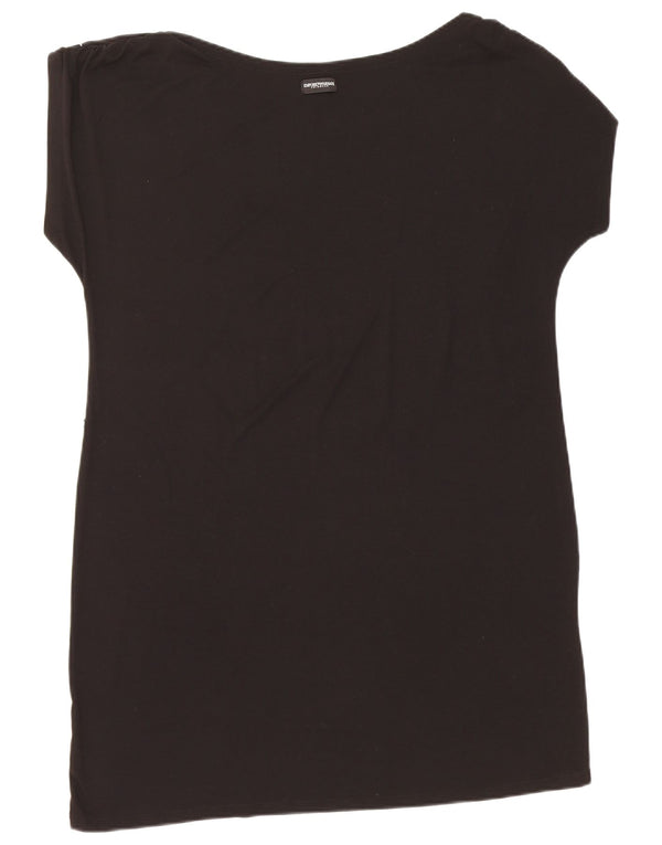 Emporio Armani Robe t-shirt pour femme UK 14 Noir moyen
