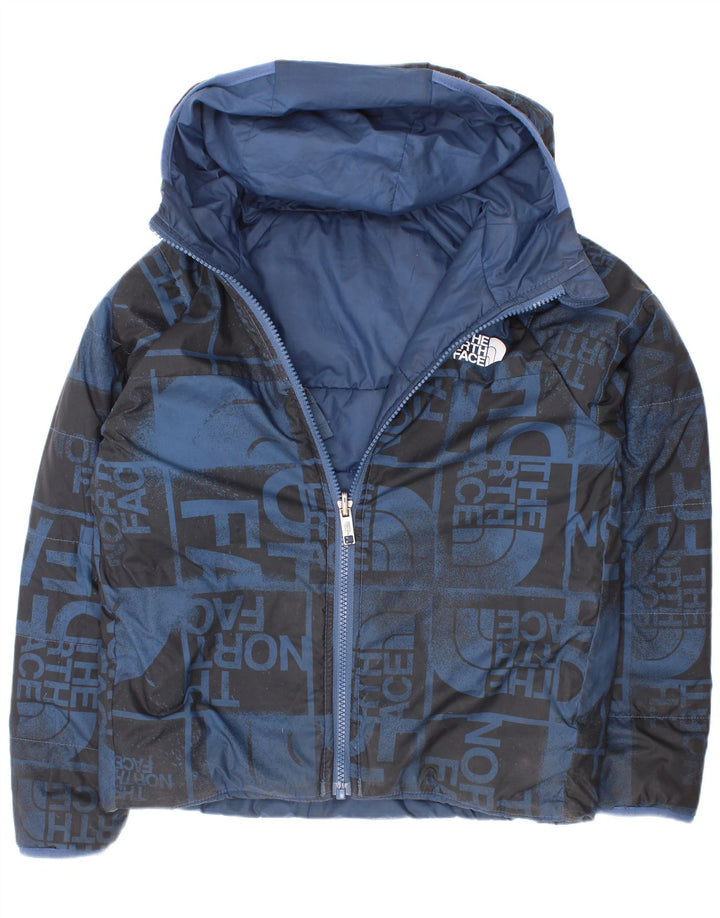 The North Face Veste matelassée réversible graphique pour garçons 7-8 ans Petit Bleu