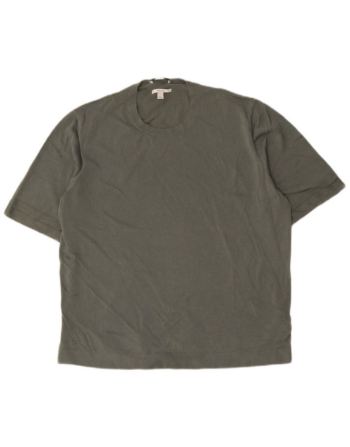 Cos T-Shirt Regular Homme Top XL Kaki Coton