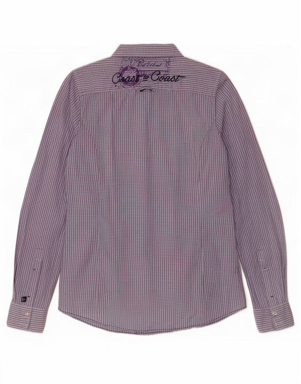 Gaastra Chemise graphique pour femme UK 12 Bleu moyen en coton vichy