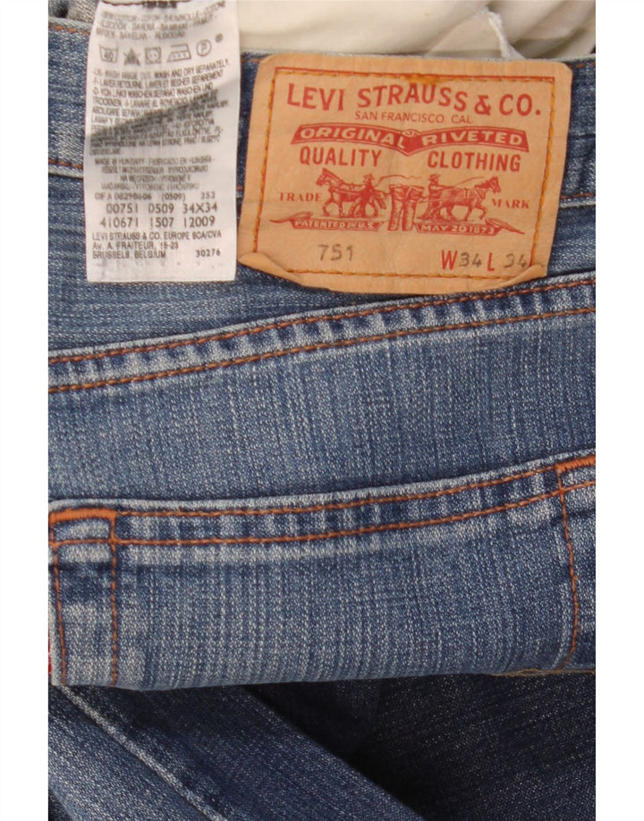Levi's Jean Droit 751 Homme Bleu W34 L30 Coton