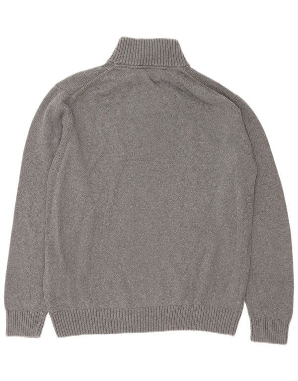 Gant Pull col zippé homme 2XL gris coton