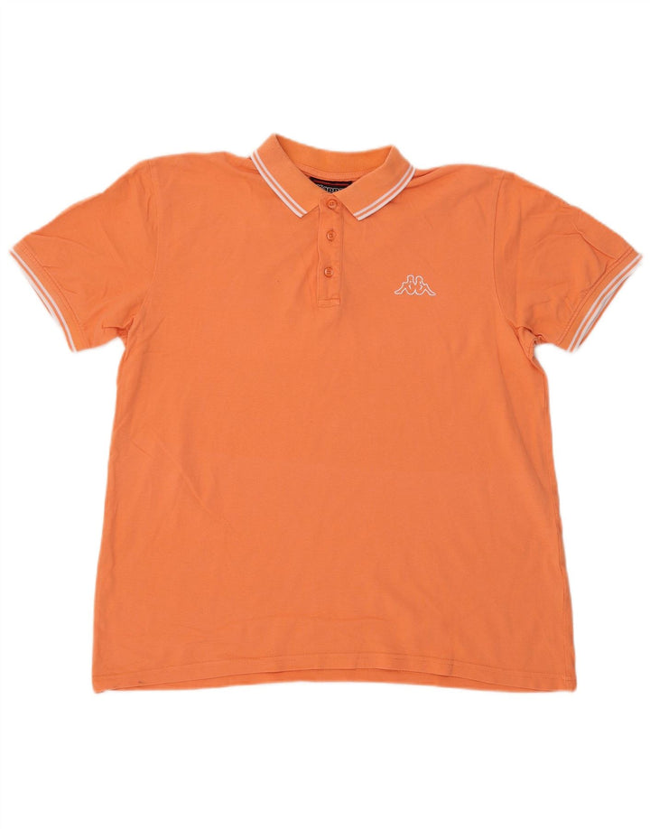 KAPPA Polo Homme Large Orange Coton