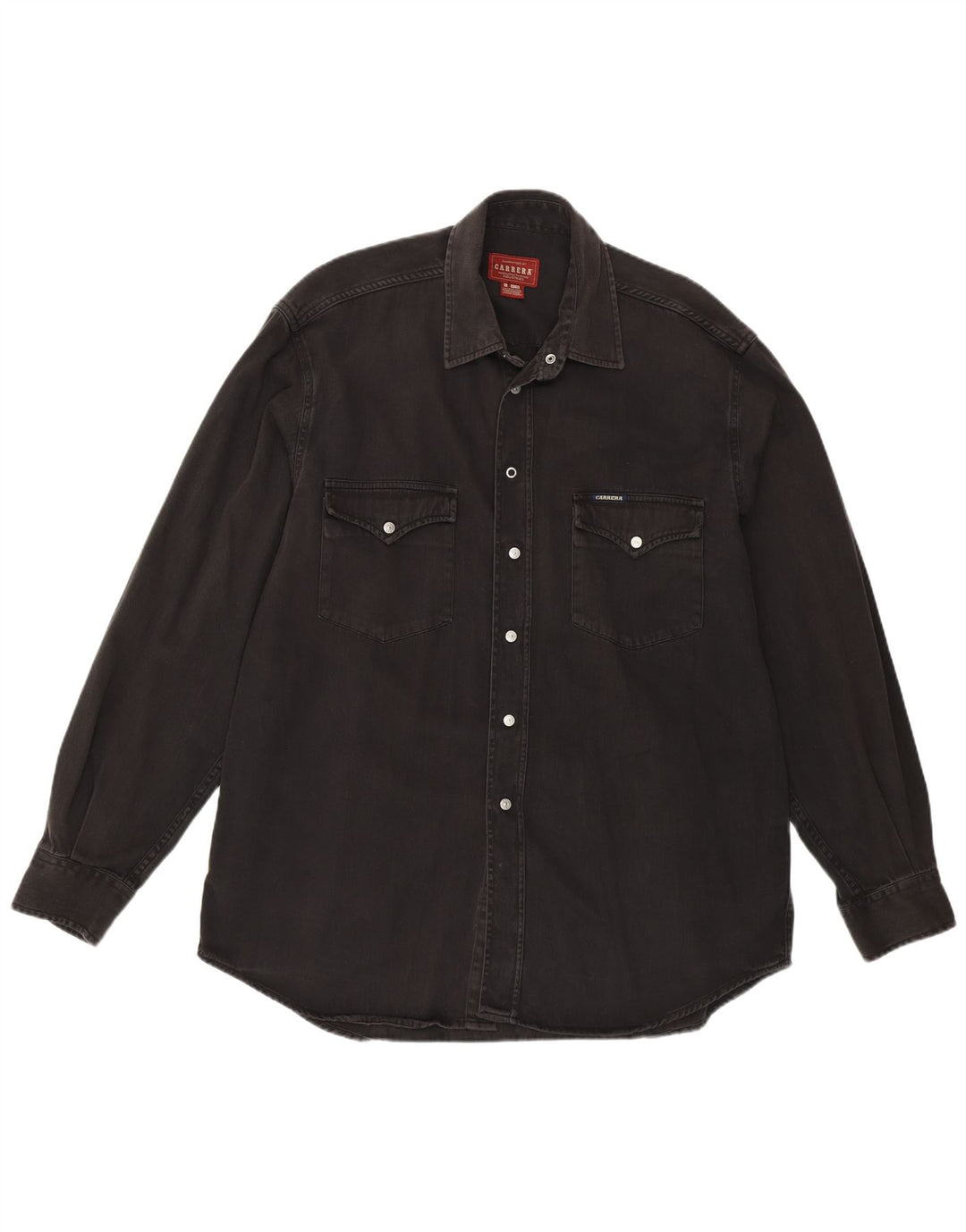 Carrera Chemise Regular Fit Large Noir Coton Western Homme