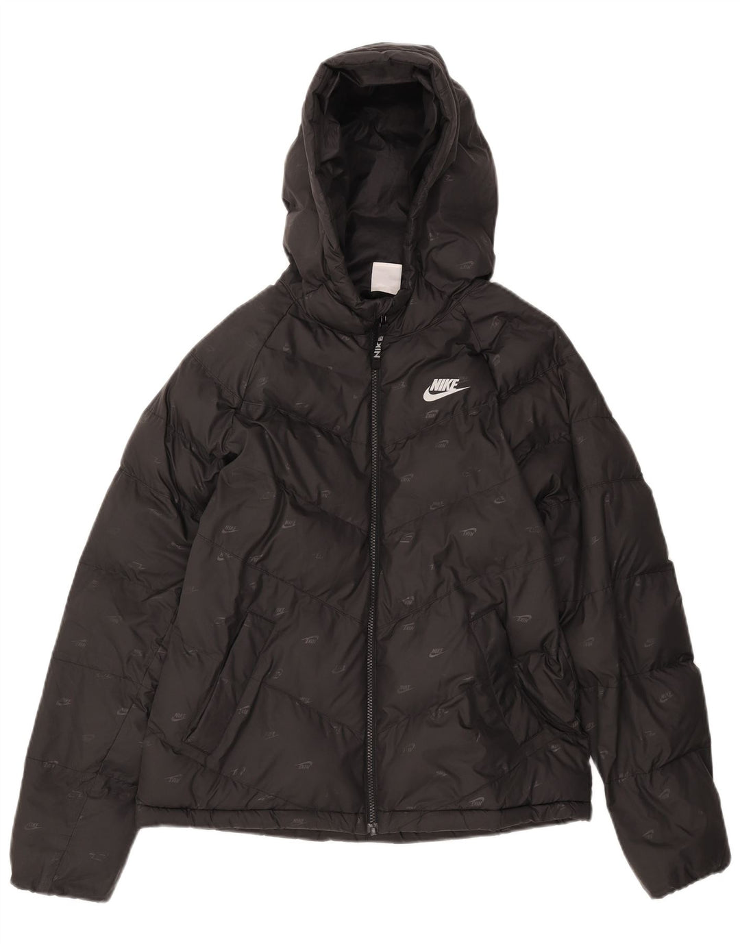 Nike Veste matelassée à capuche graphique pour garçon 13-14 ans XL Noir Polyester