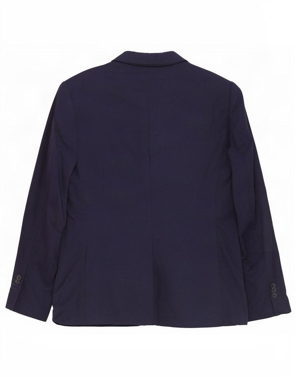 Massimo Dutti Veste Blazer 2 Boutons Homme EU 54 XL Bleu Marine Laine