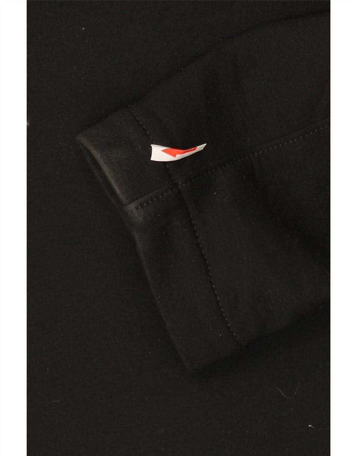 Zara Veste matelassée à capuche pour homme UK 40 Large Noir Coton
