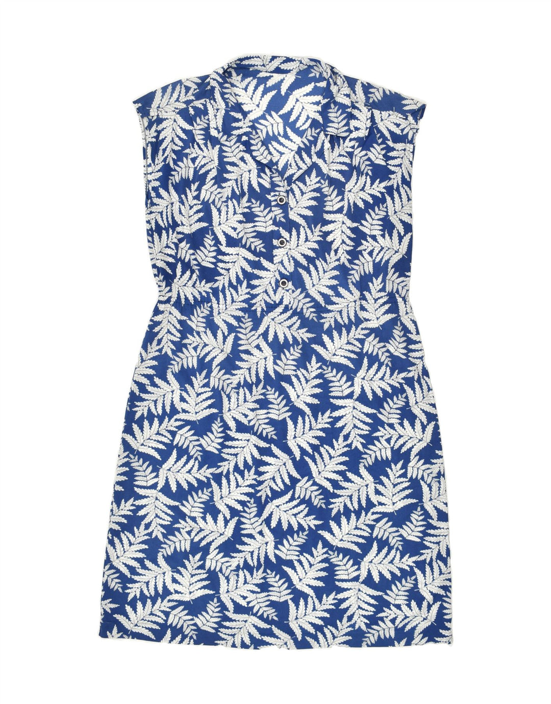 VINTAGE Womens Basic Dress UK 16 Large Blue Floral | Vintage Vintage | Thrift | Second-Hand Vintage | Used Clothing | Messina Hembry 