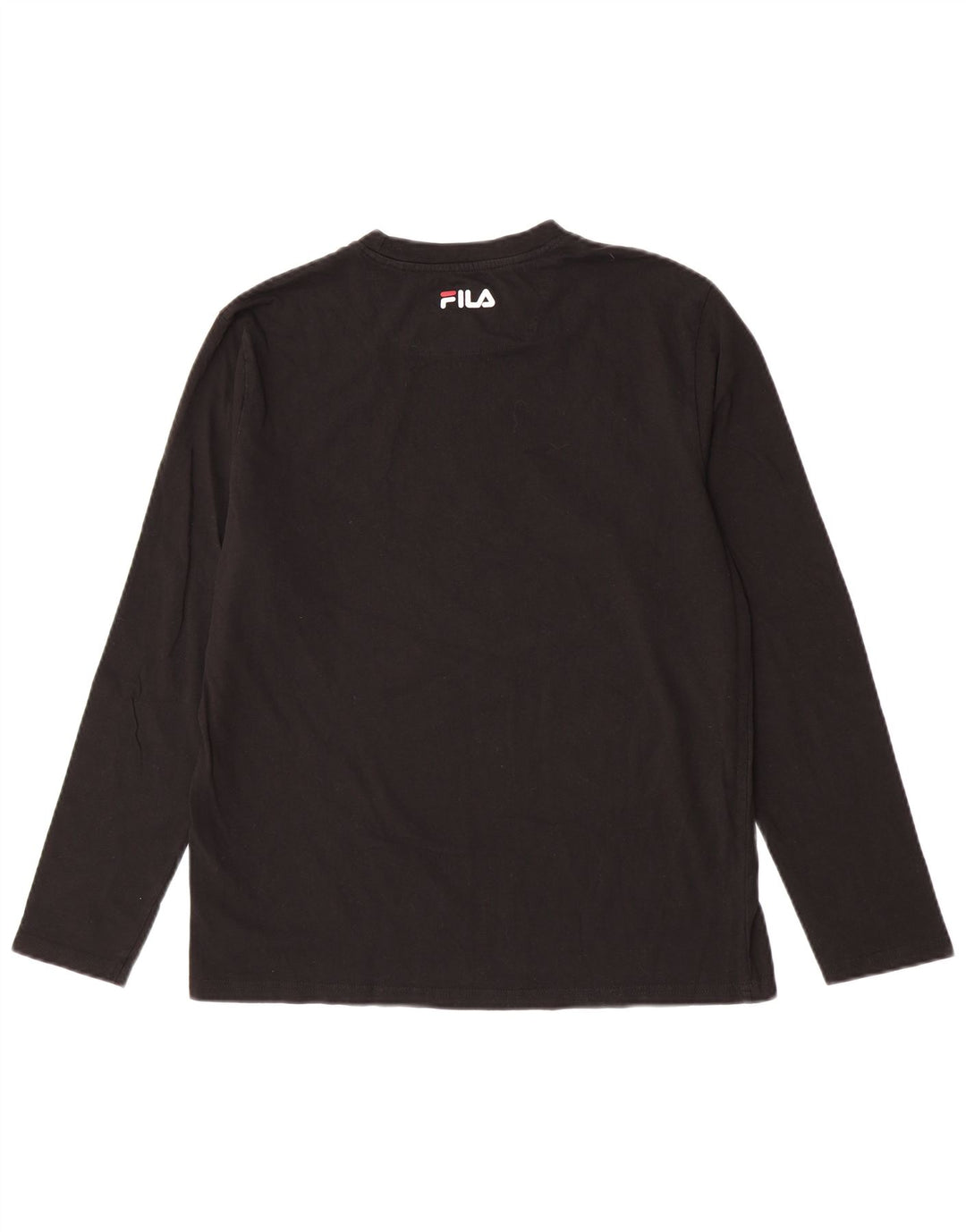 Fila Haut graphique à manches longues pour hommes, grand coton noir