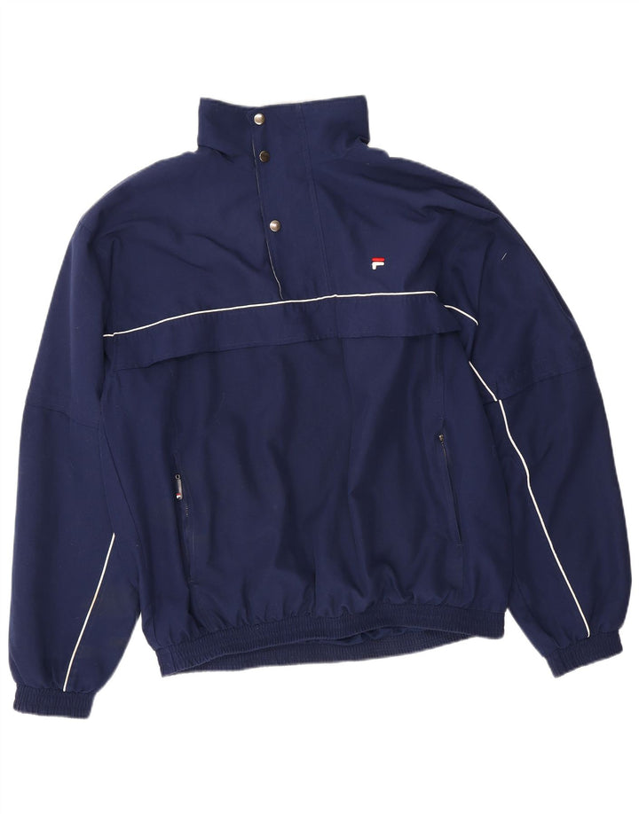 Fila Veste coupe-vent pour homme UK 38 Bleu marine moyen Polyester