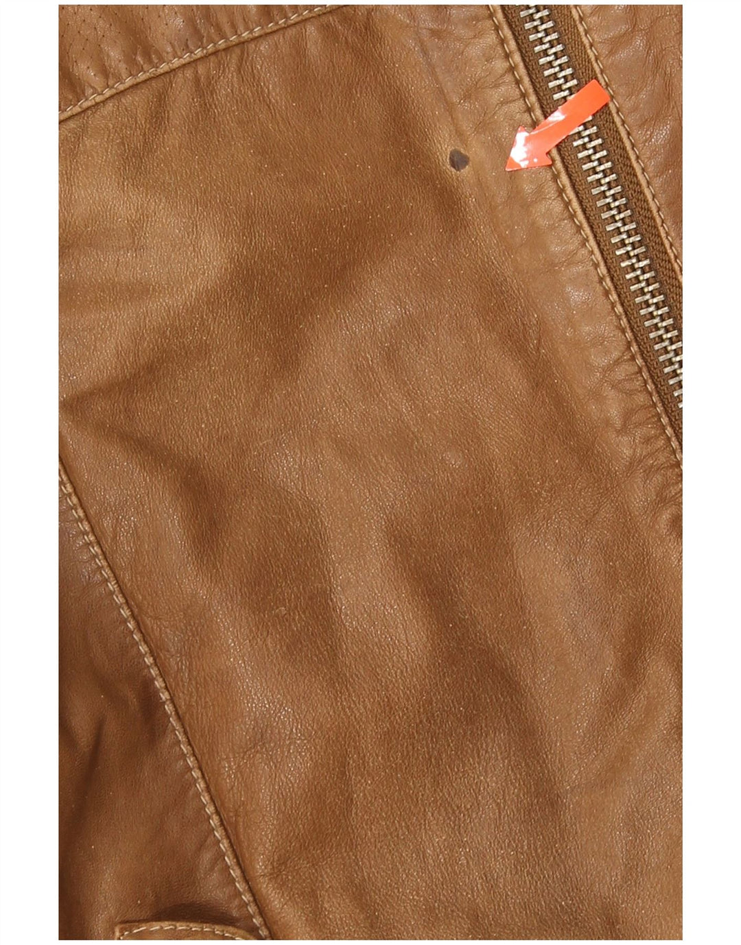 Trussardi Jeans Veste en cuir pour homme UK 38 Cuir marron moyen
