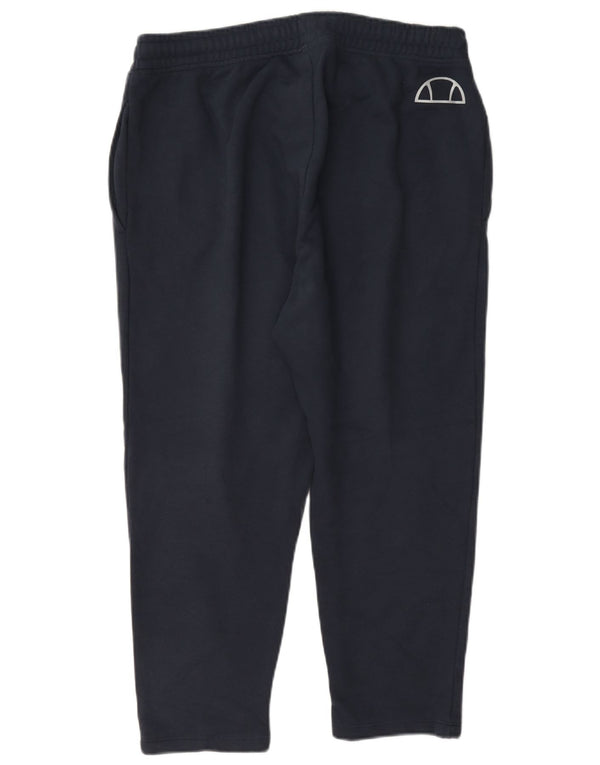 Ellesse Pantalon de survêtement Capri pour femme UK 14 Bleu marine moyen Coton