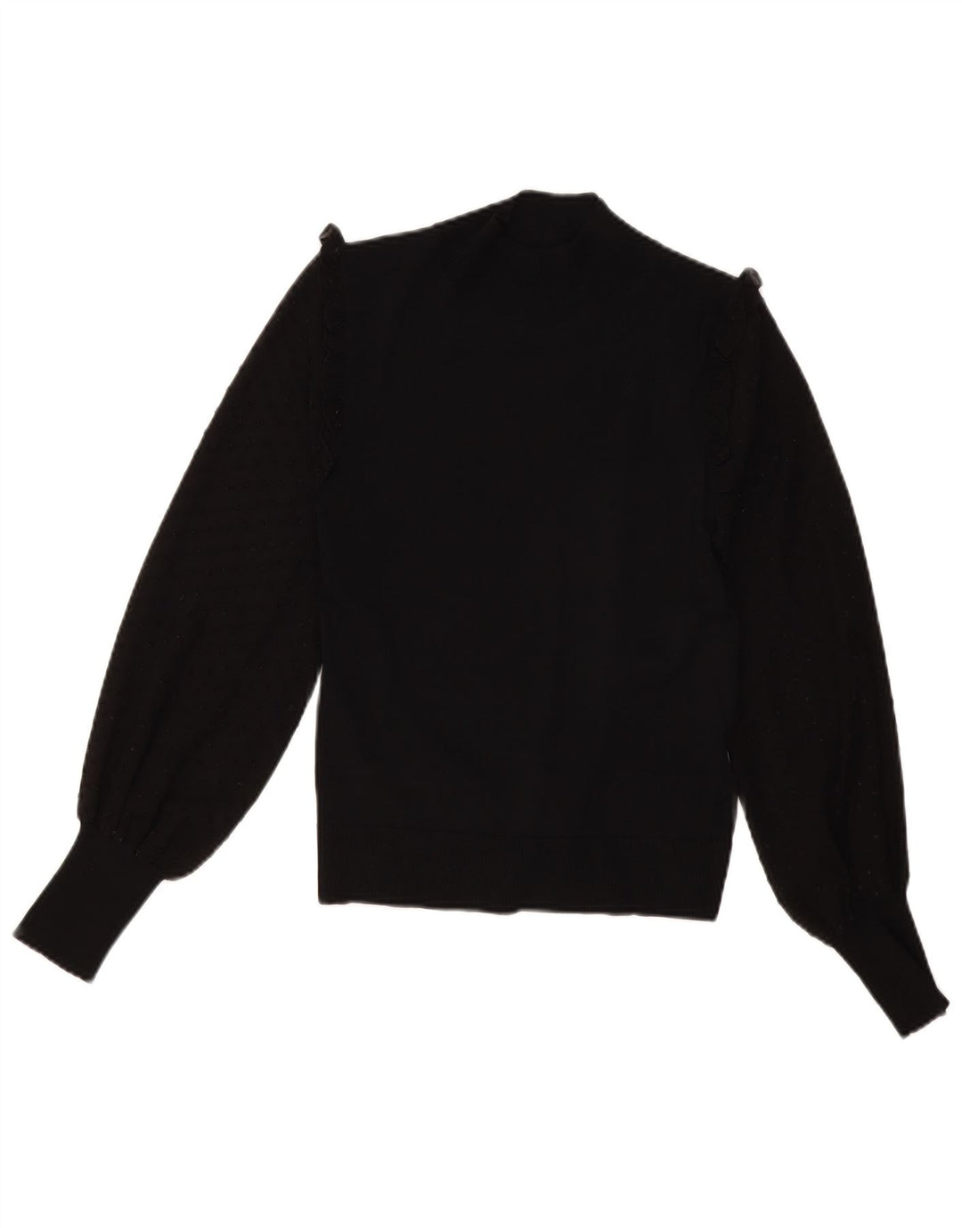 Topshop Pull col roulé pour femme UK 12 Medium Noir Viscose