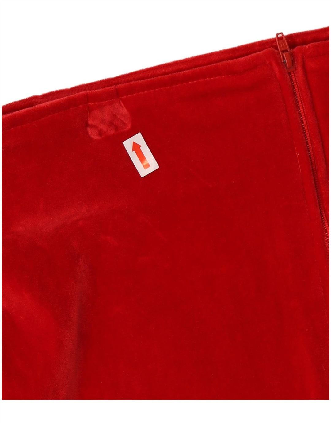 VINTAGE Jupe crayon en velours femme IT 44 Medium W26 Coton rouge