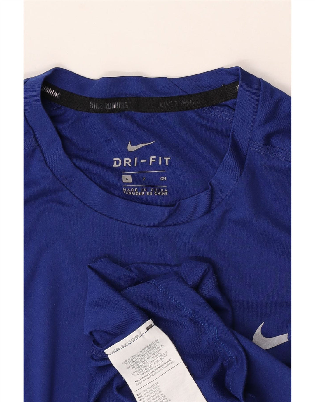 Nike Hommes Dri Fit T-Shirt Haut Petit Bleu Polyester
