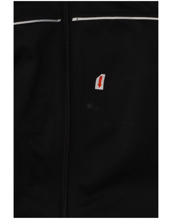 KAPPA Veste de survêtement graphique pour femme UK 14 Medium Black Colourblock