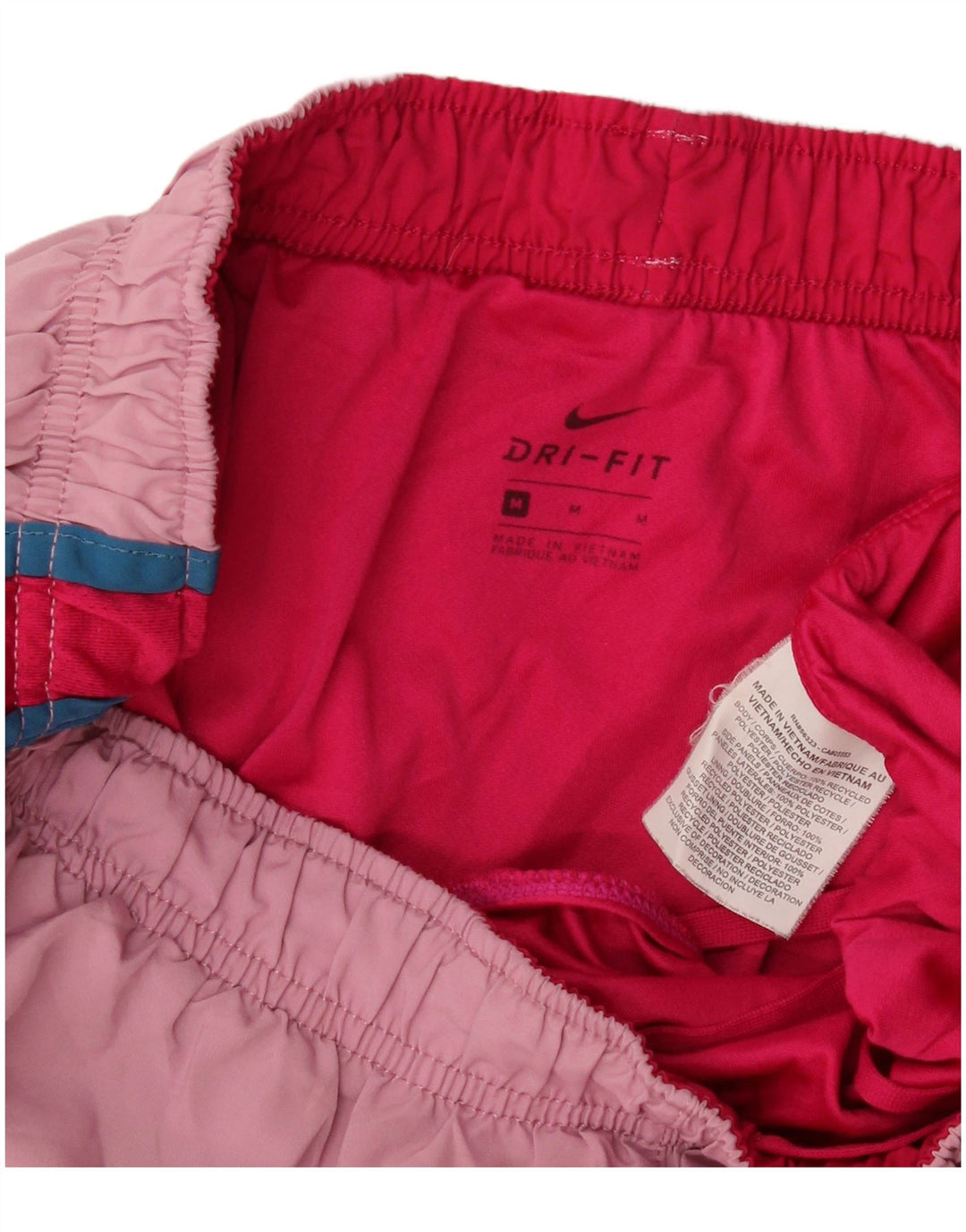 Nike Short de sport Dri Fit pour femme UK 12 Polyester color block rose moyen