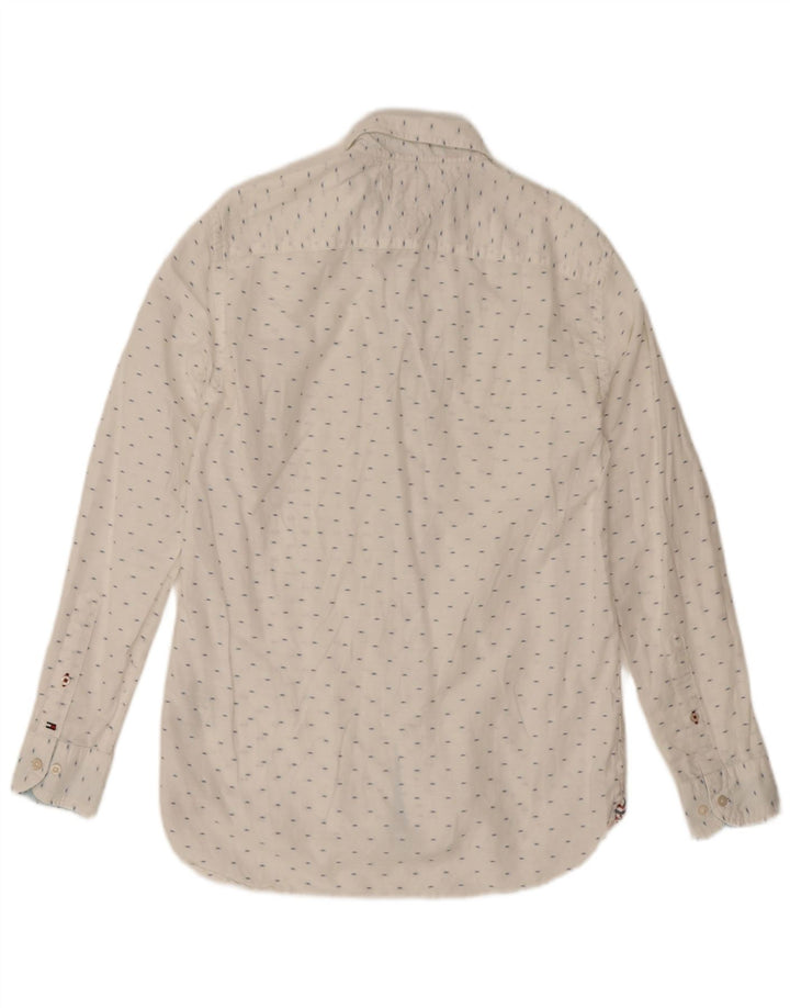 Tommy Hilfiger Chemise Homme Petit Blanc Spotted Cotton