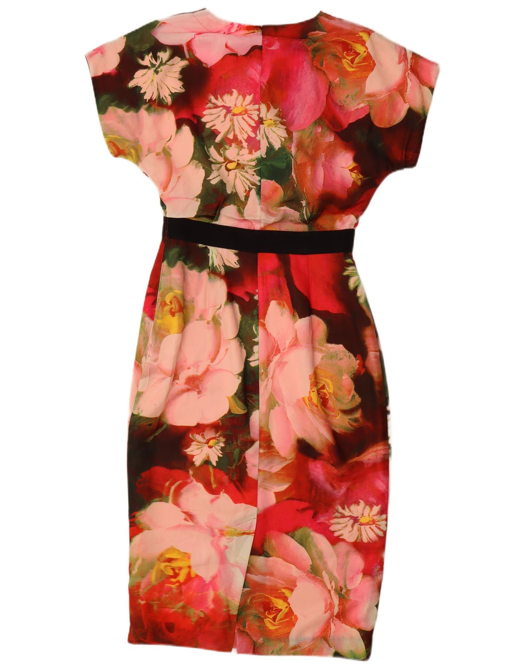 Ted Baker Robe fourreau pour femme Taille 2 Petit polyester floral multicolore