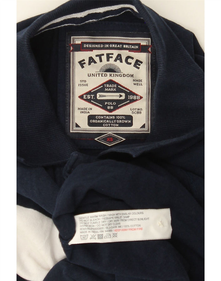 FAT FACE Polo Homme XS Bleu Marine Colourblock Coton