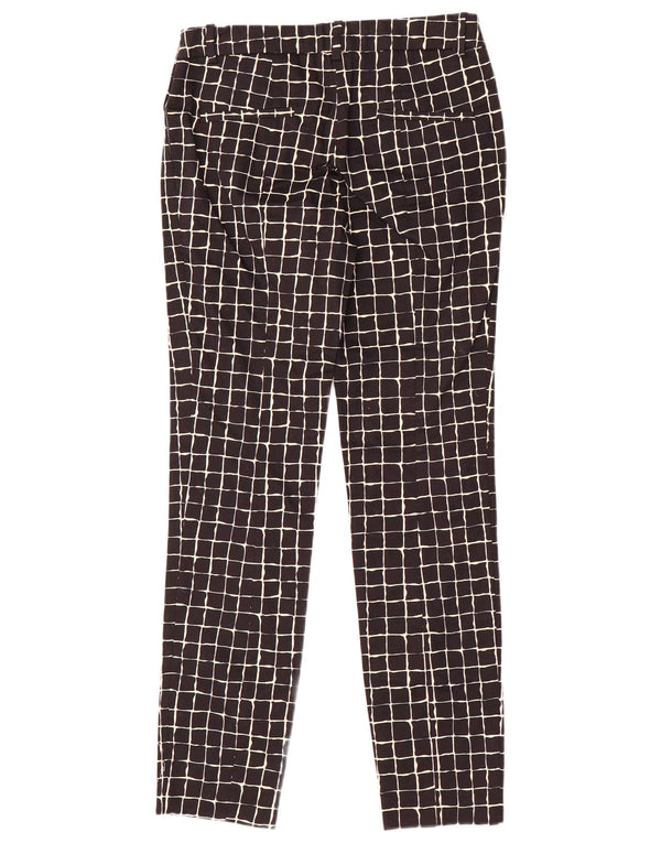 Pantalon Chino Slim Femme Zara Petit W26 L29 Coton à Carreaux Noir