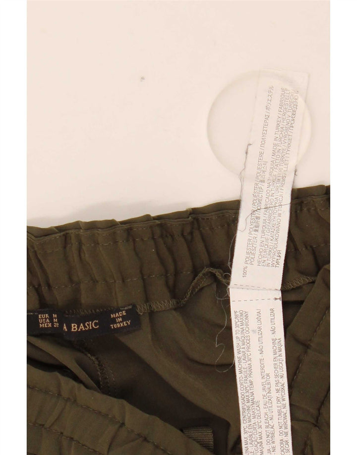 Pantalon décontracté fuselé Zara Femme Moyen W28 L27 Kaki Polyester