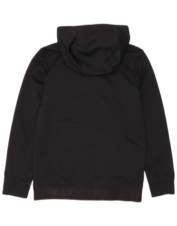 Nike Sweat à capuche zippé graphique pour garçon 10-11 ans Noir moyen colour block