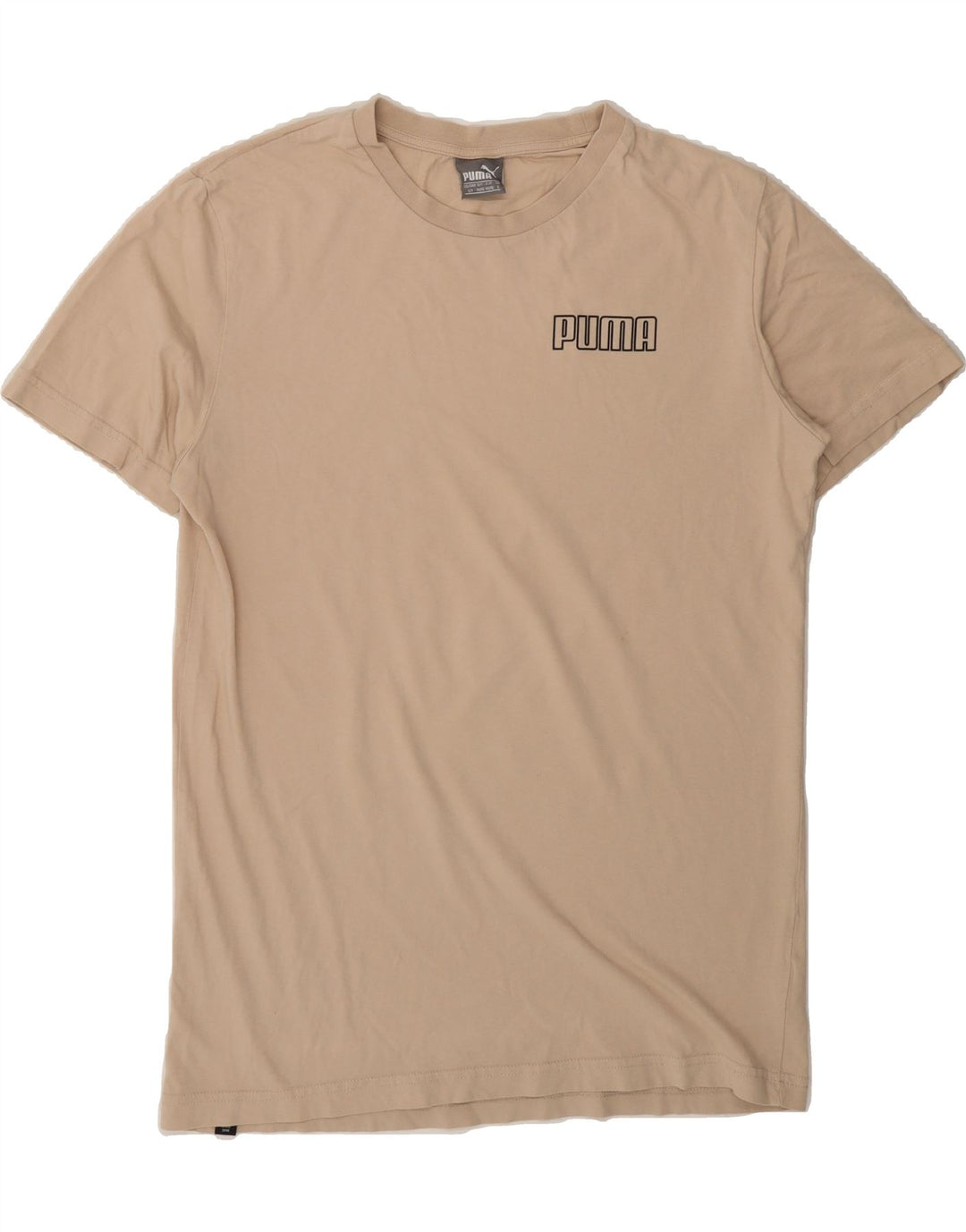 PUMA Mens T-Shirt Top Small Beige Cotton Vintage Puma and Second-Hand Puma from Messina Hembry 