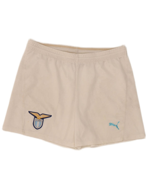 Puma Short de Sport S.S. Lazio Homme Blanc Large Polyester