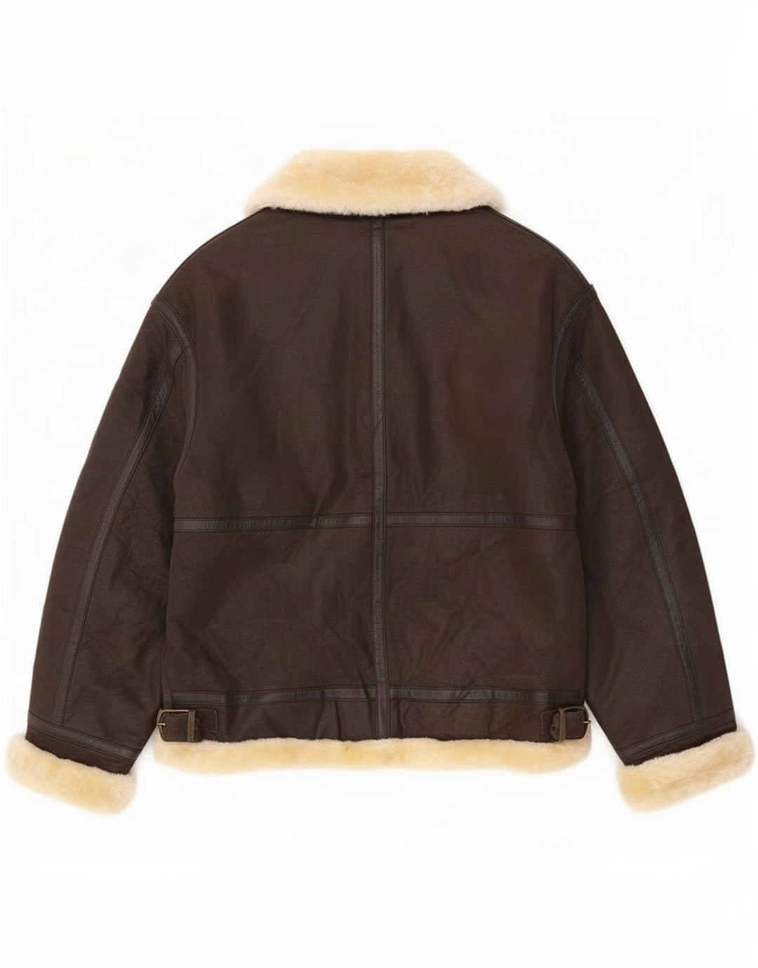 Conbipel Veste en peau de mouton pour femme UK 16 Grand cuir marron