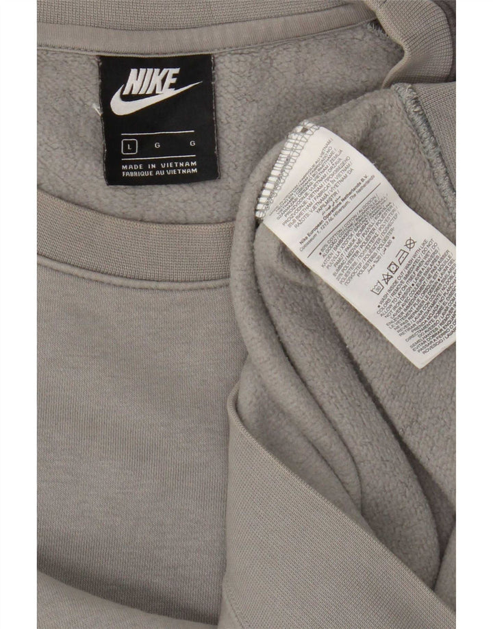 Nike Sweat-shirt graphique pour homme en coton gris Taille L