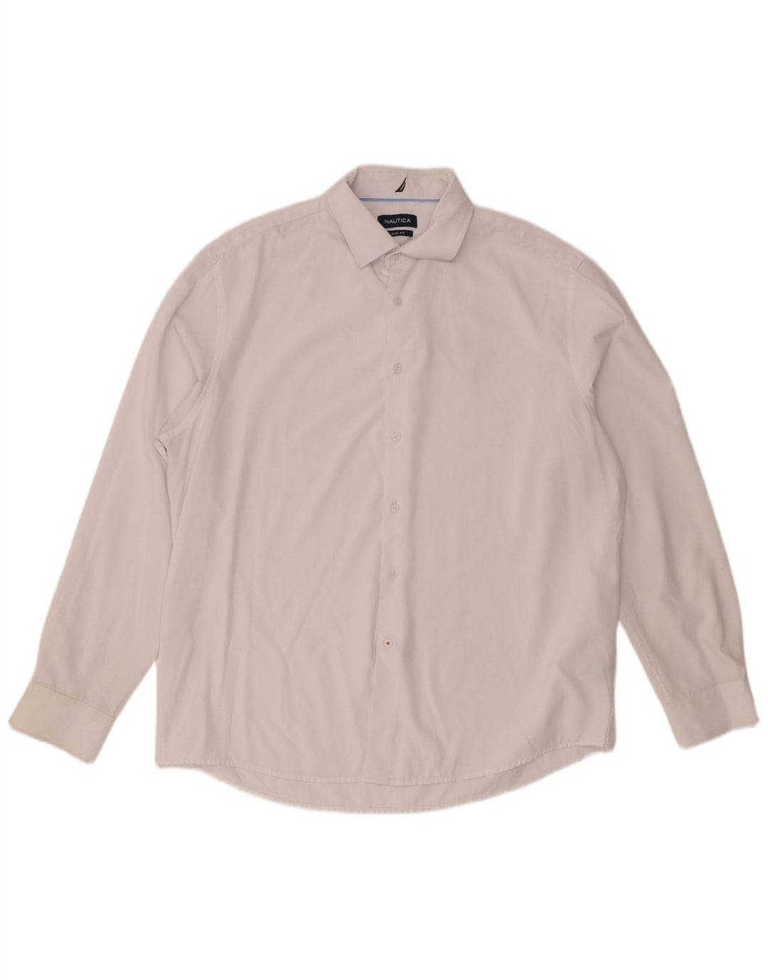 Nautica Chemise slim fit pour homme Taille 17 1/2 XL Polyester blanc