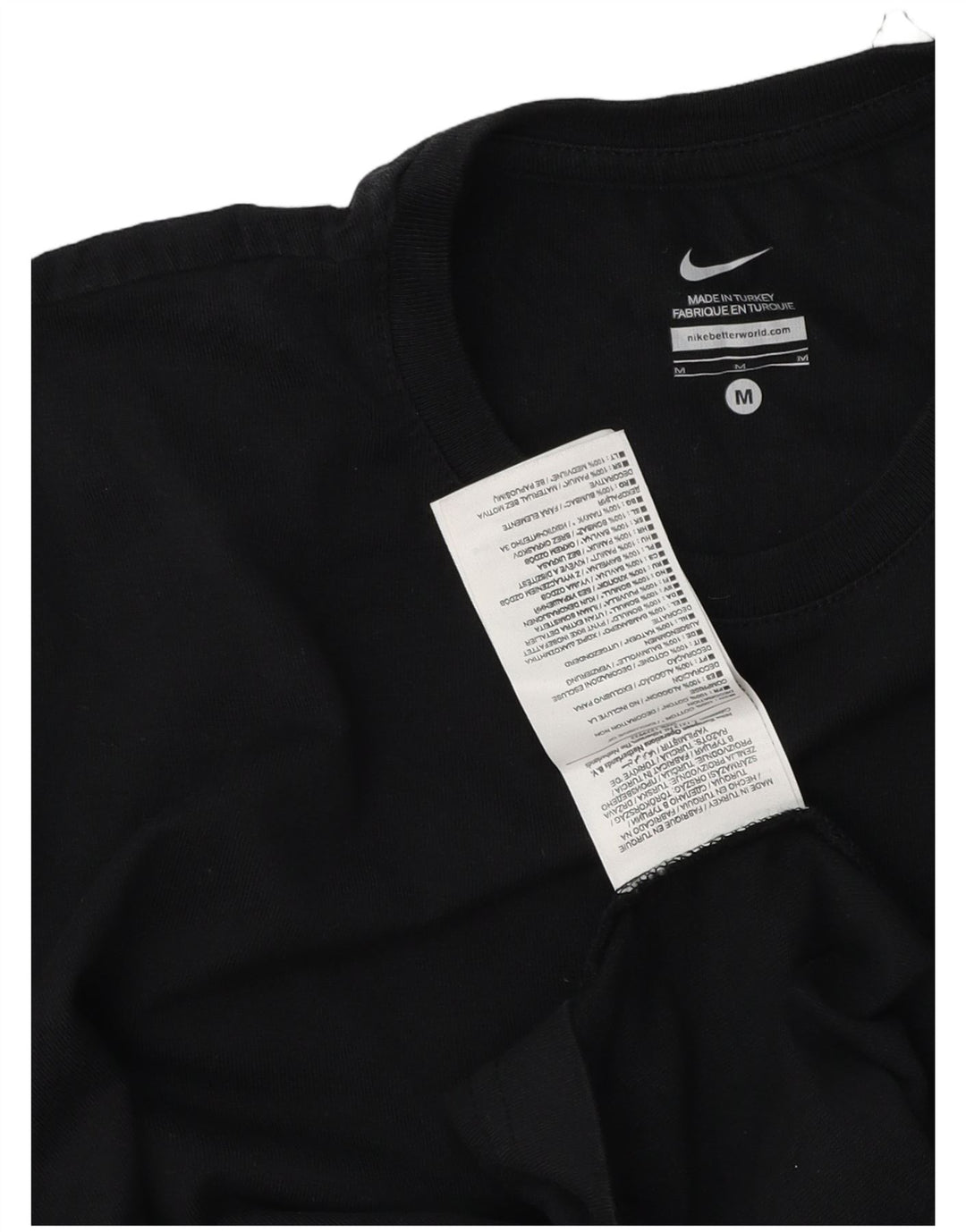 Nike T-shirt pour femme en coton noir moyen UK 12