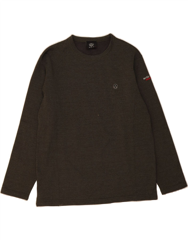 NORTH SAILS Mens Sweatshirt Jumper Large Khaki Polyester Vintage North Sails and Second-Hand North Sails from Messina Hembry 