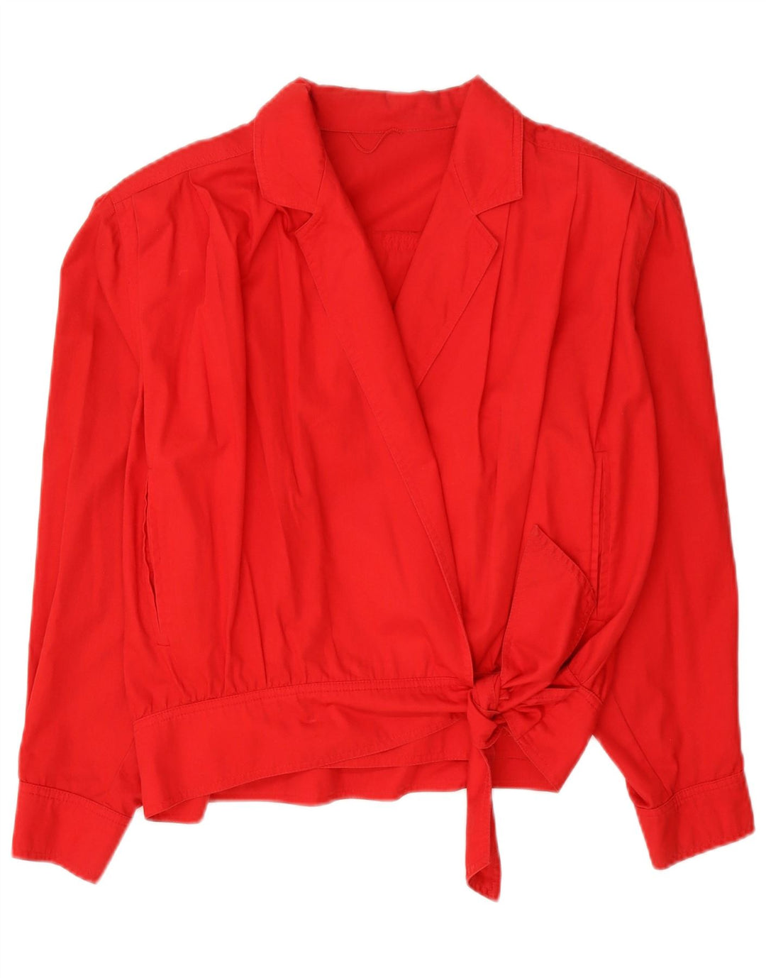 Marella Womens Crop Wrap Bomber Jacket UK 12 Rouge Moyen