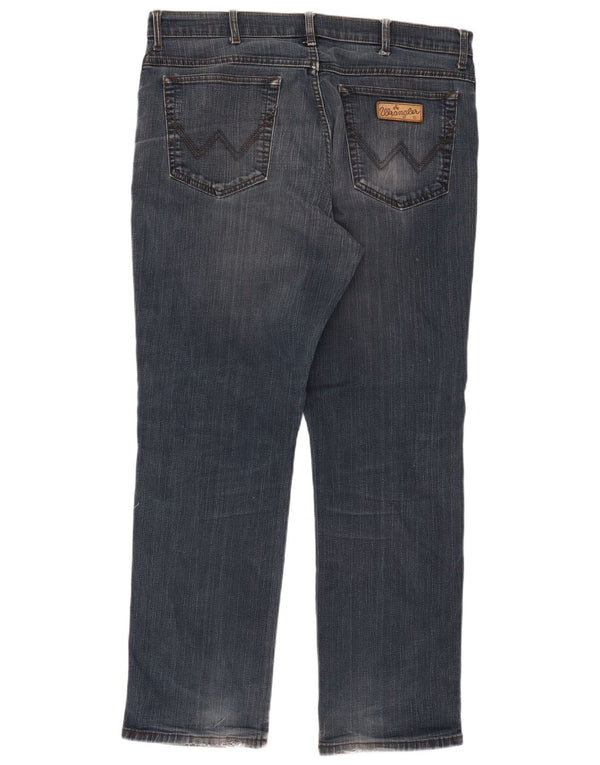 Wrangler Jean droit homme W38 L32 bleu marine coton