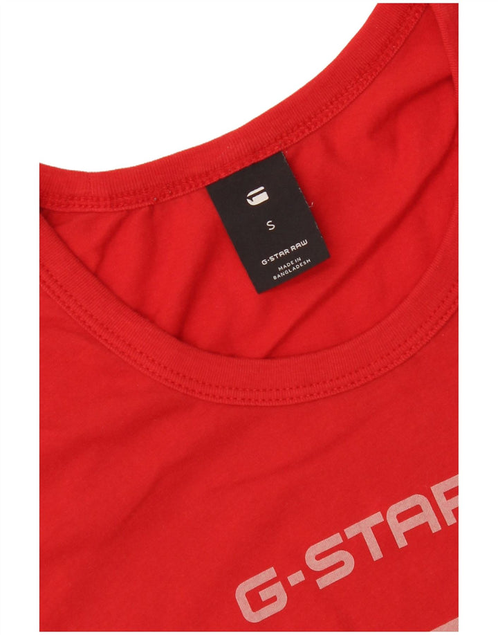 G-Star T-shirt graphique pour femme UK 10 Small Rouge