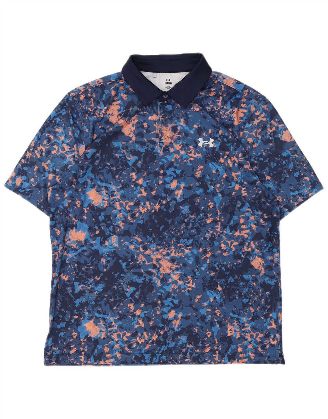Under Armour Polo Homme Large Bleu Marine Tie Dye