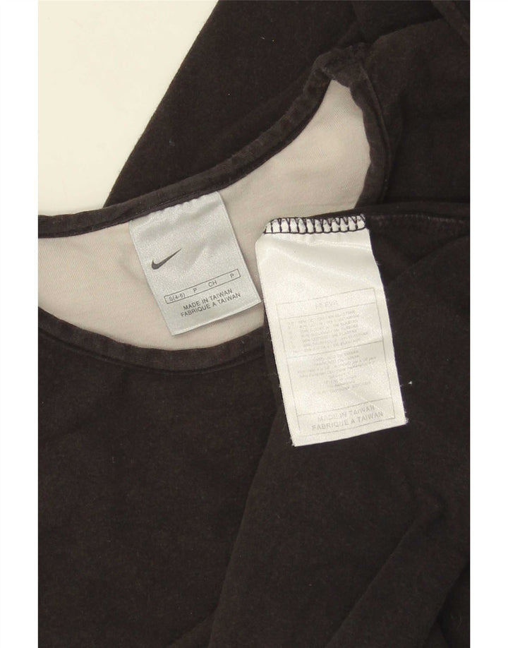 Nike Haut à manches longues pour femme US 4/6 Small Noir Coton
