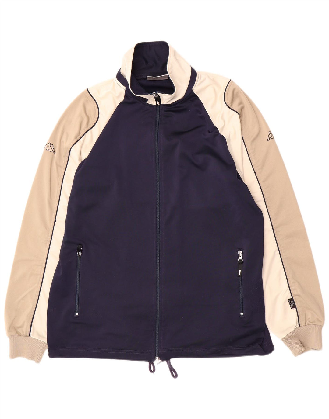 Kappa Veste de survêtement pour homme Taille L Bleu marine Colourblock