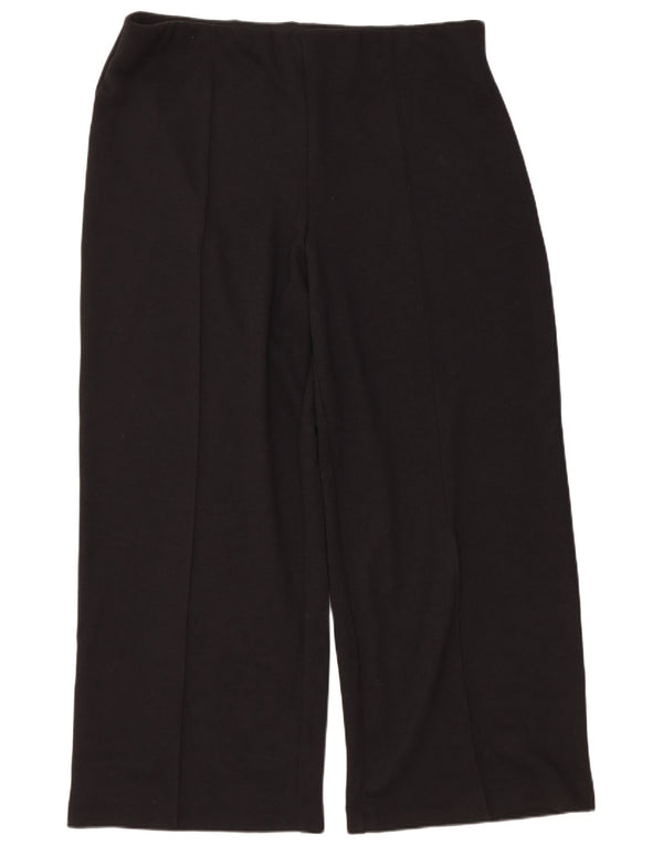 Marks & Spencer Pantalon décontracté à jambe large pour femme UK 20 2XL W40 L30 Noir