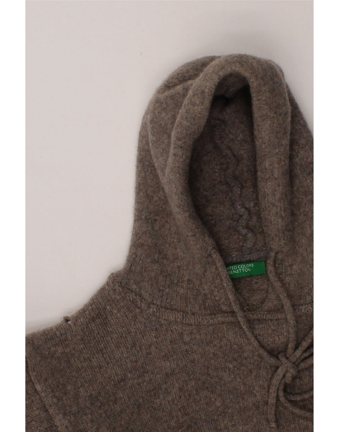 BENETTON Boys Hooded Jumper 11-12 Years Grey Vintage Benetton and Second-Hand Benetton from Messina Hembry 