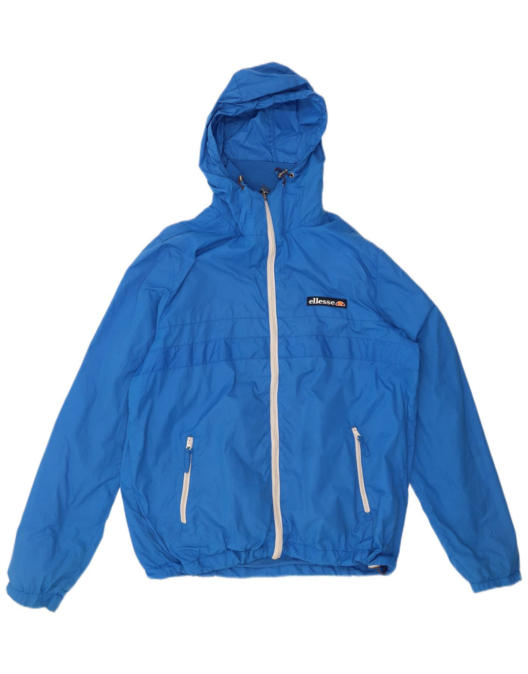 ELLESSE Veste de pluie à capuche pour homme UK 40 Large Bleu Nylon