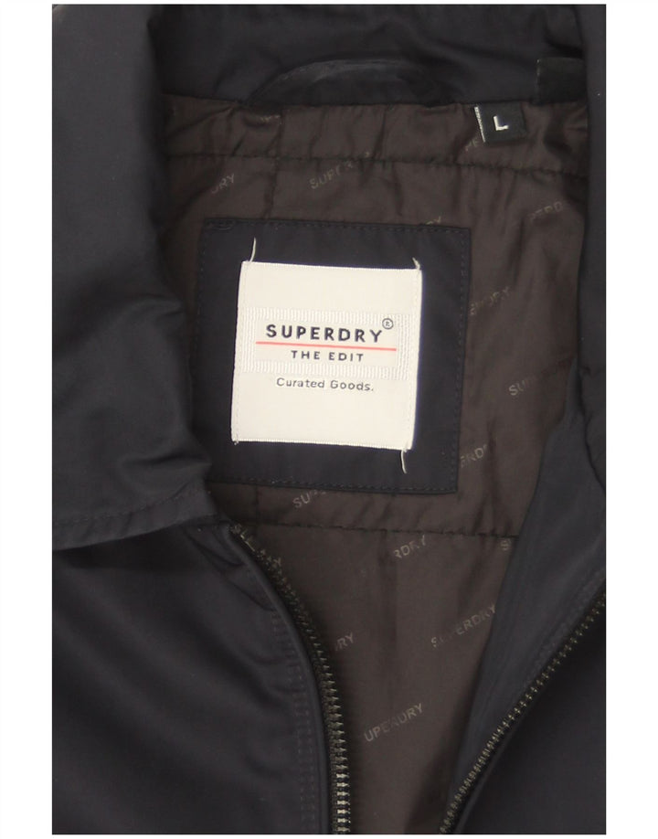 Superdry Veste Bomber Homme UK 40 Large Bleu Marine Polyester