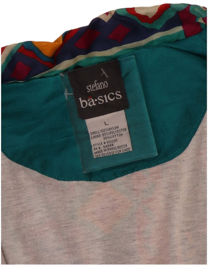 Stefano Veste de survêtement pour homme Large Bleu Colorblock Nylon