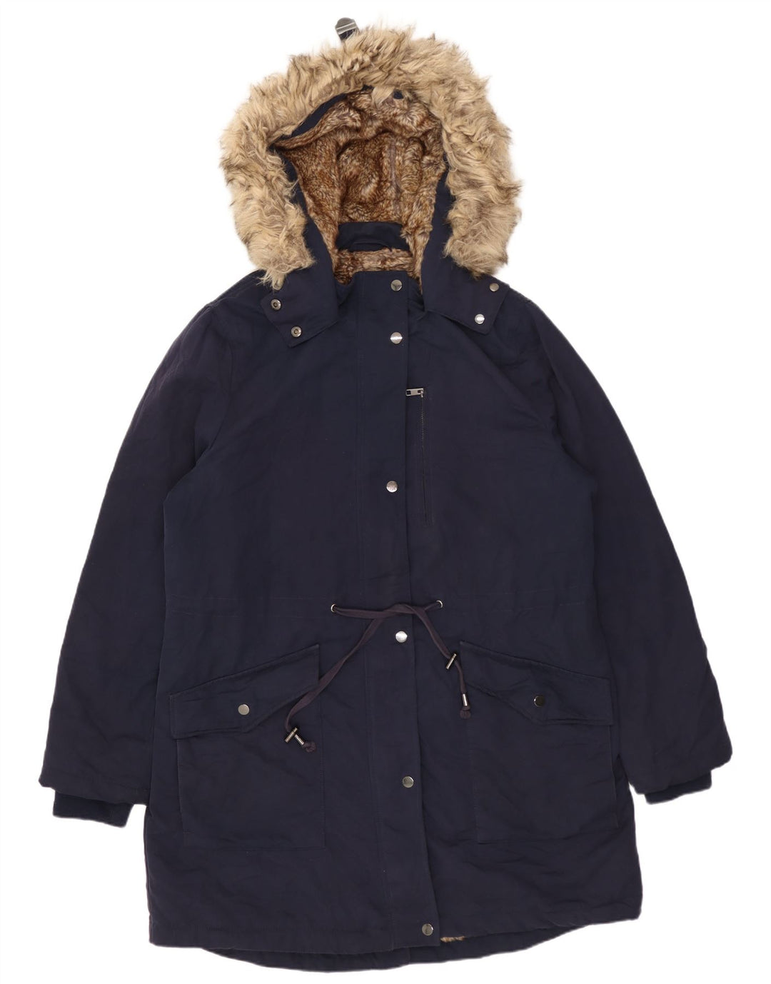 Marks & Spencer Veste parka à capuche surdimensionnée pour femme UK 14 Large Bleu marine