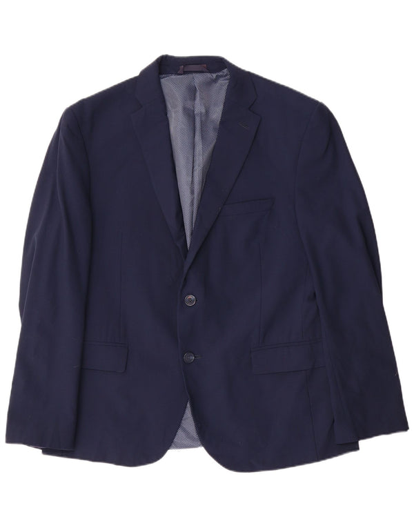 Marks & Spencer Veste blazer courte à 2 boutons pour homme UK 42 XL Bleu marine en laine