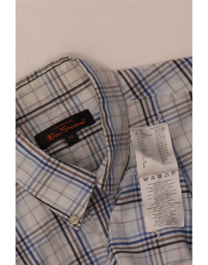 Ben Sherman Chemise Homme Bleu Moyen Carreaux Coton