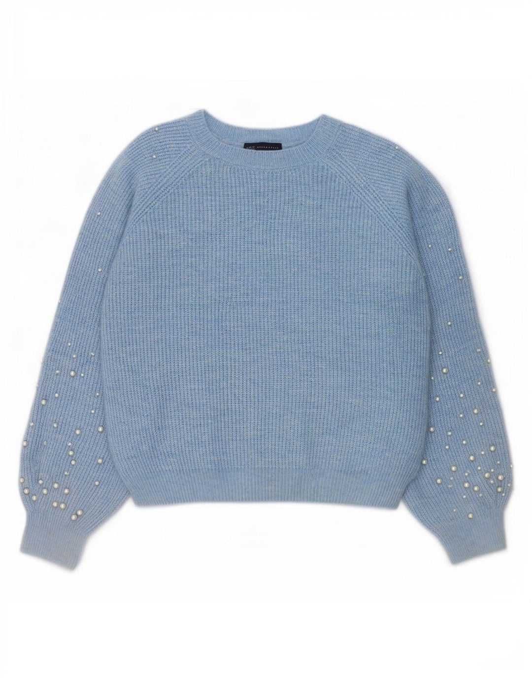 Marks & Spencer Pull col bateau pour femme UK 14 Bleu moyen à pois