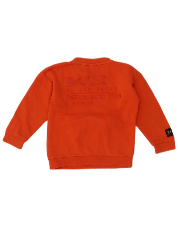Ted Baker Sweat-shirt graphique pour garçon 3-4 ans Orange Coton